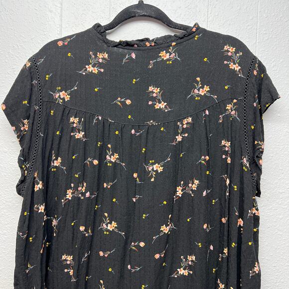 Buffalo Womens Top 2X Floral Cottagecore Gardencore Fairy Relaxed Flowy Mob Wife - Picture 7 of 12